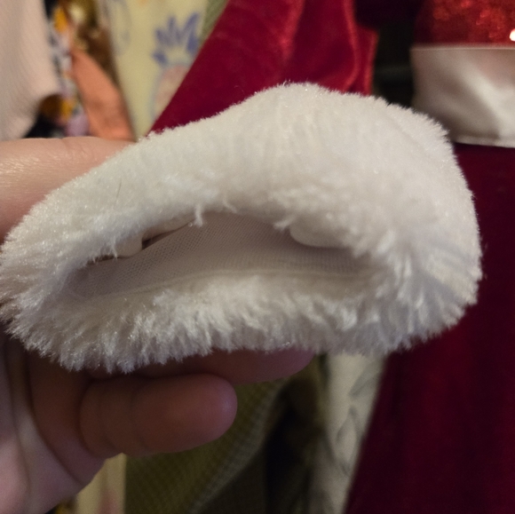 🤶 EUC 2T pink & violet CHRISTMAS DRESS with Bow And Faux Fur Trim - Picture 7 of 7